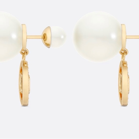 Dior Gold and White Tribales Earrings - Picture 4 of 4